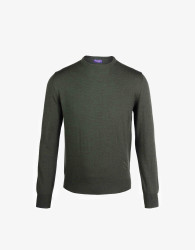 Patrick Hellmann Collection Green Pullover Round Neck 100% Wool thumbnail